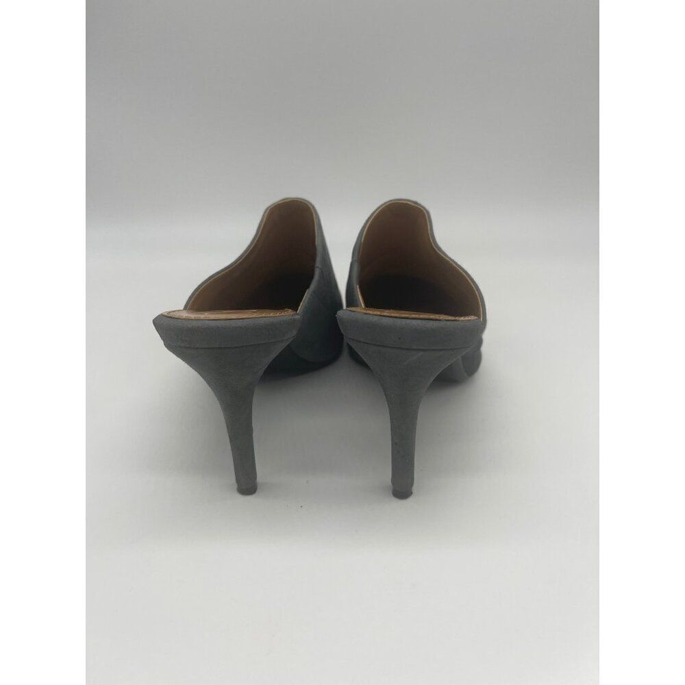Calvin Klein Grecia Women Gray Suede pointed Toe Mule Heels Size 9.5 - Picture 6 of 11